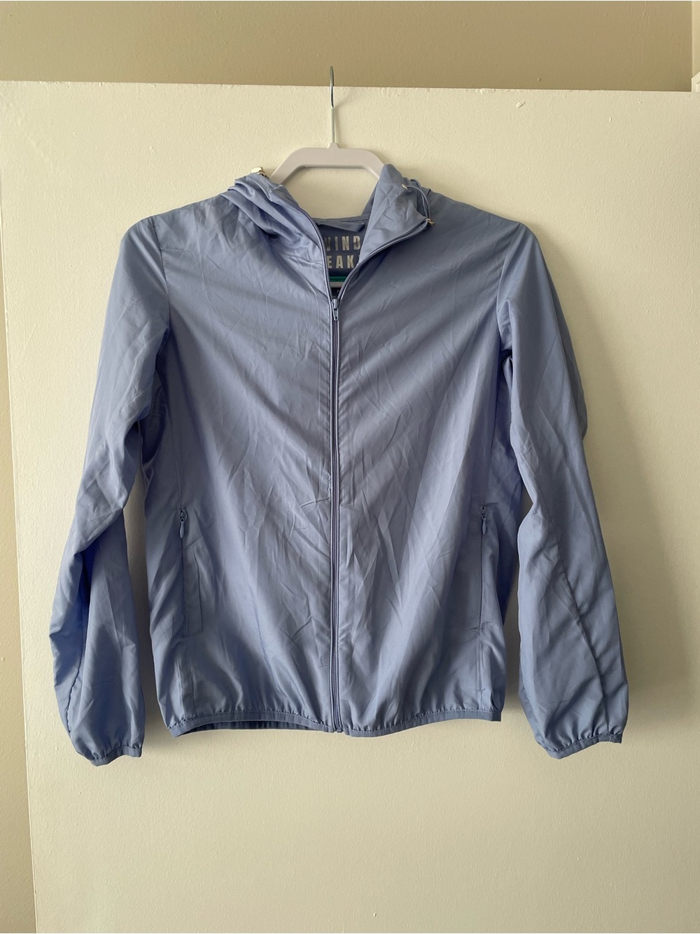 Love Tree Pale Blue Windbreaker Jacket with Hood